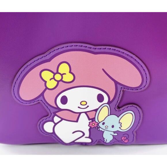 Loungefly Kuromi My Melody Mini Backpack Rainbow House Floral Bag NWT Sanrio main image 4